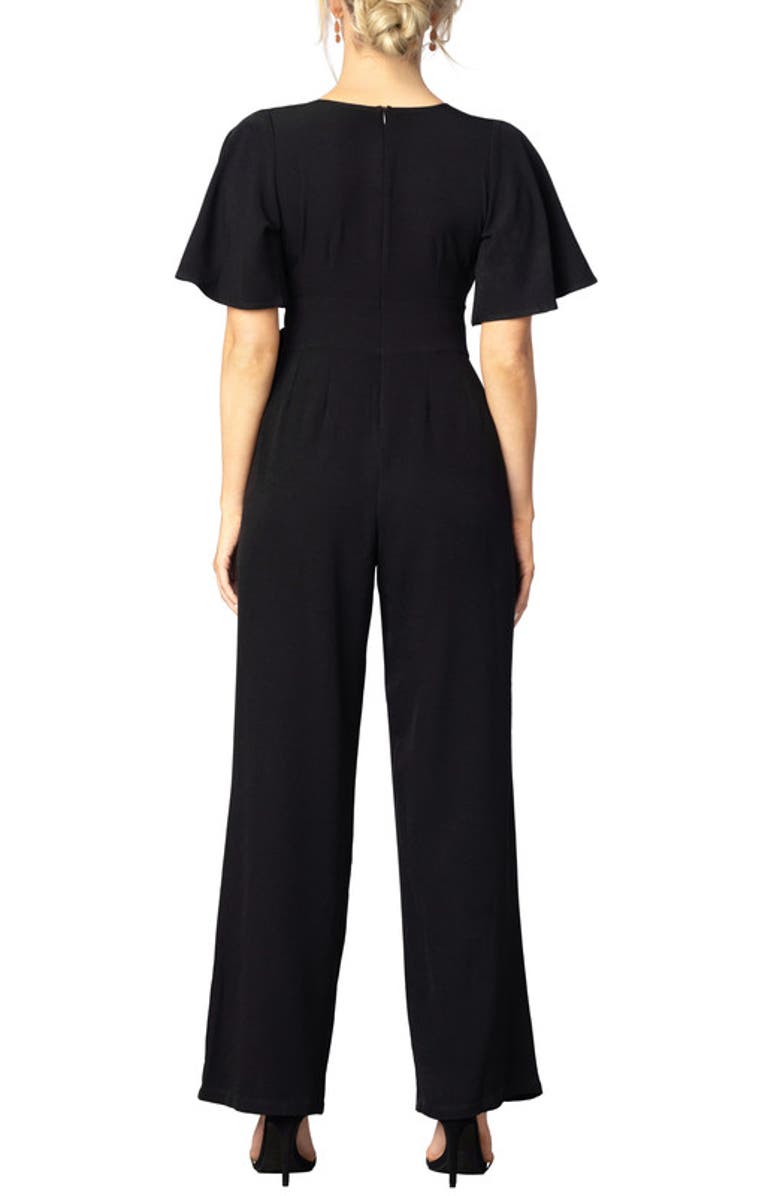Kiyonna Charisma Crepe Jumpsuit, Alternate, color, Black Noir