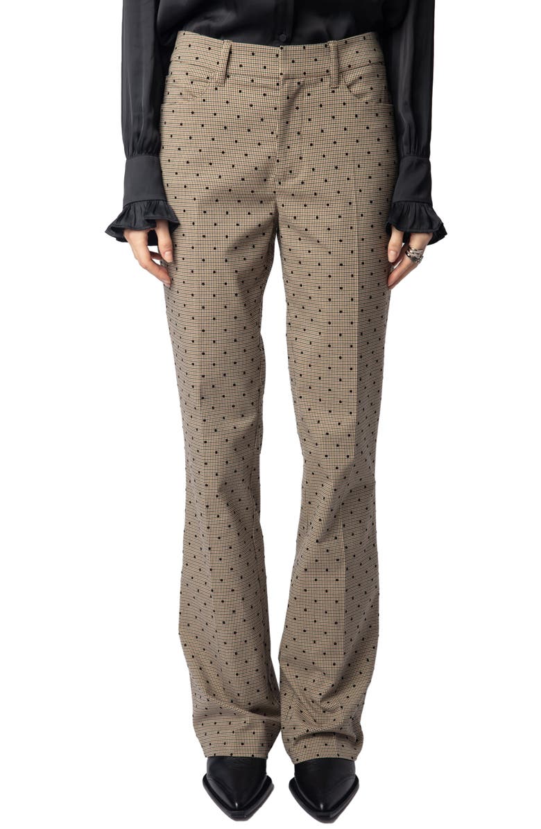 Zadig & Voltaire Pistol Check Dots Pants, Main, color, 