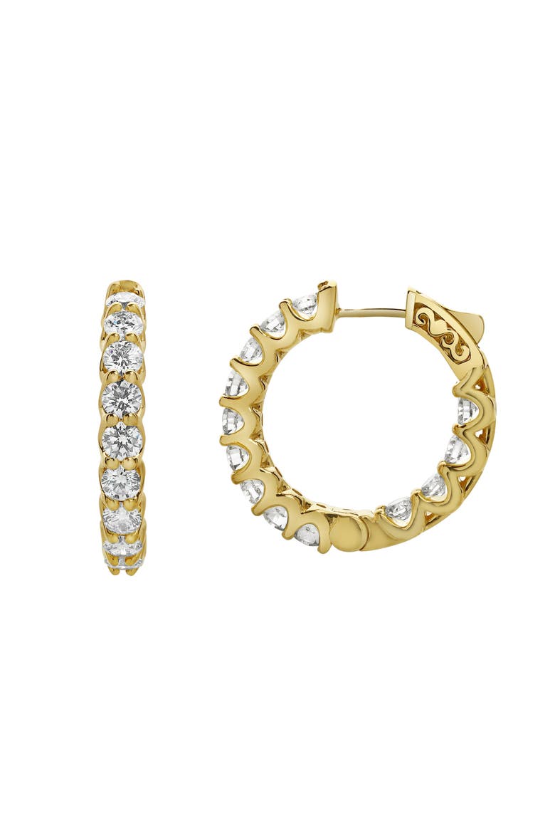Lilith 14K Gold Diamond Hoop Earrings - 4 Cts, Alternate, color, 14K Yellow Gold