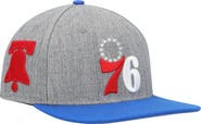 PRO STANDARD Men's Pro Standard Gray/Royal Philadelphia 76ers Classic Logo Two-Tone Snapback Hat
