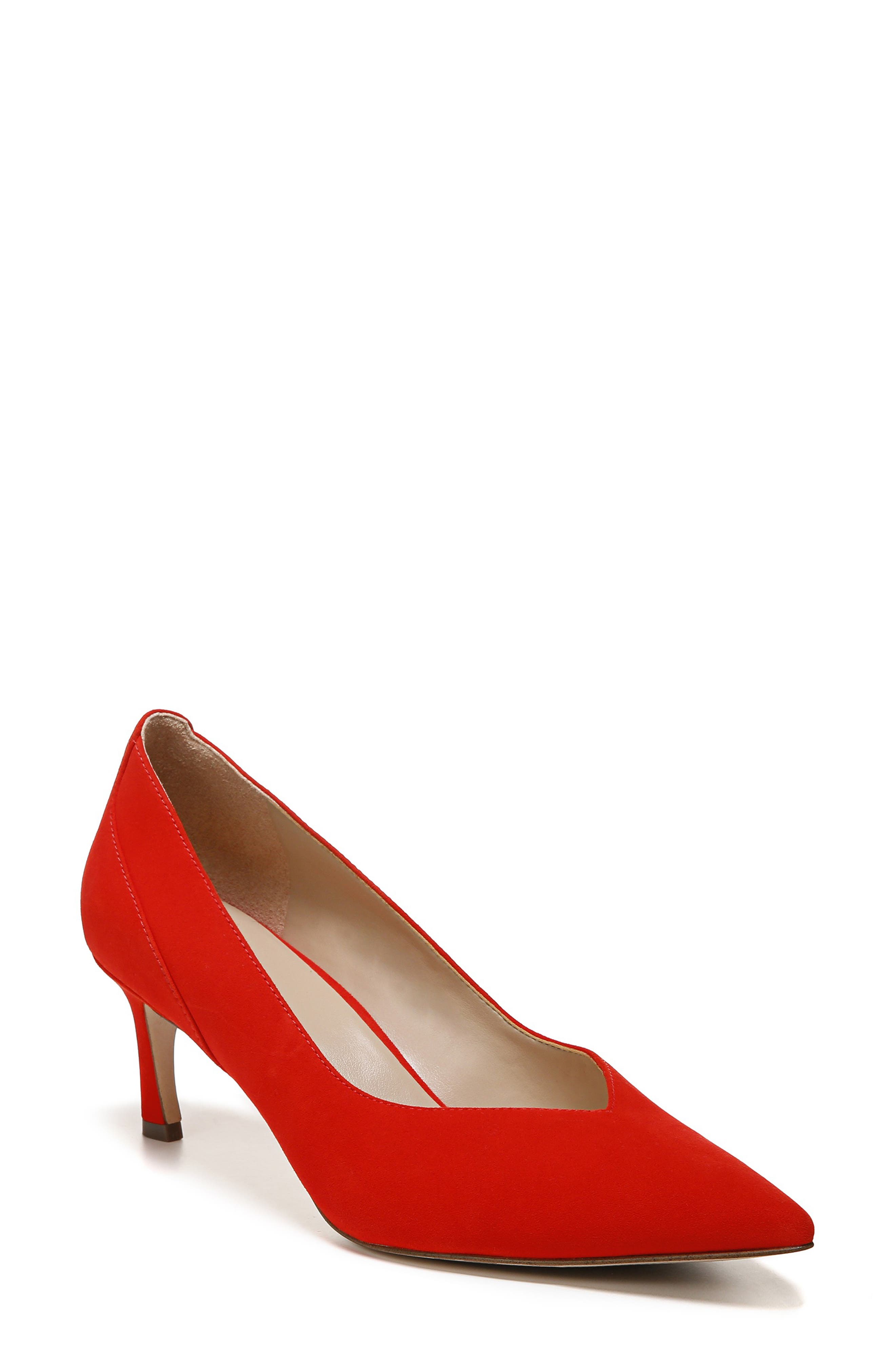 Faelyn Leather Pump, Main, color, RETRO POPPY