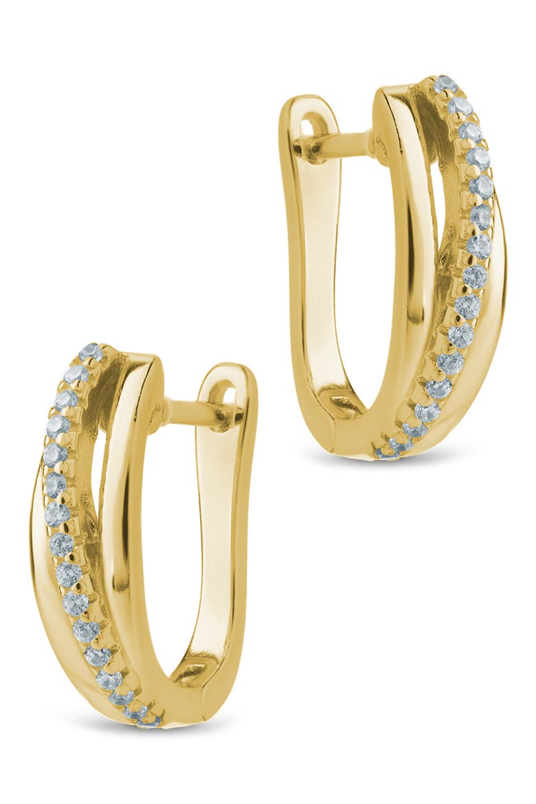 Benedetta Twist Pavé Hoop Earrings, Alternate, color, GOLD