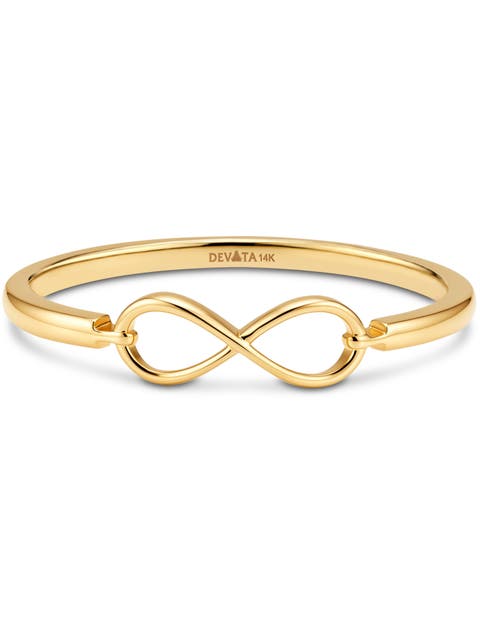Infinity Ring in 14K Gold, 4mm