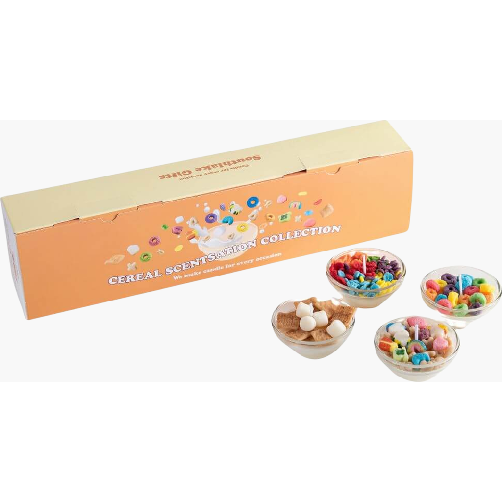 Southlake Gifts Mini Mix Cereal Bowl Scented Soy Aromatherapy Candles In Multicolored Pastel