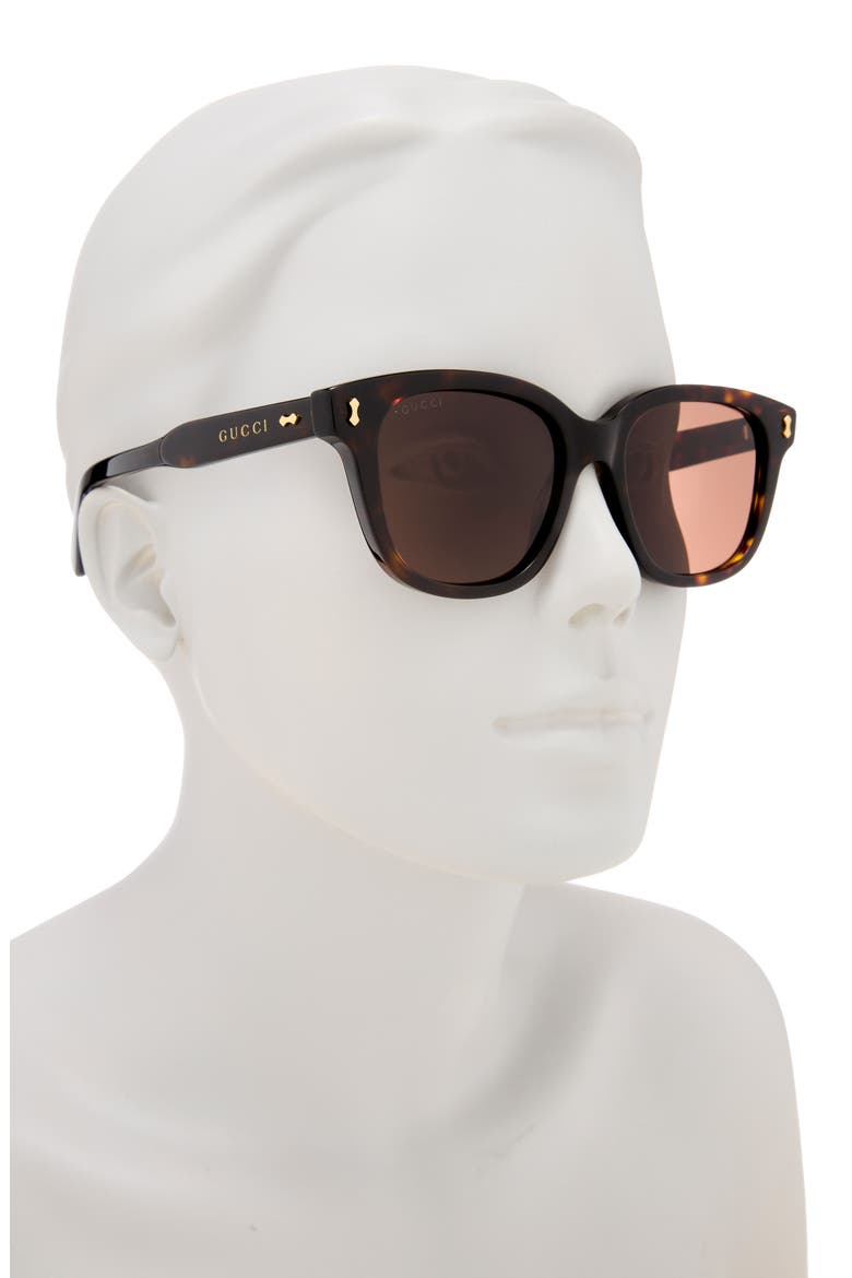52mm Square Sunglasses, Alternate, color, HAVANA HAVANA BROWN