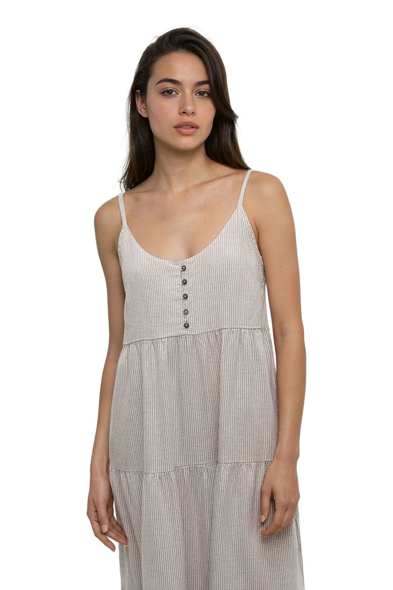 Hopewell Dress, Alternate, color, Clay/Railroad Stripe