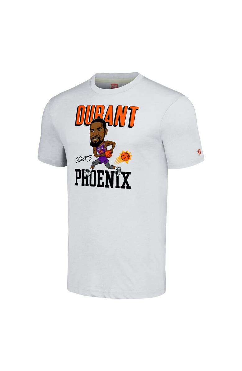 Homage Men's Homage Kevin Durant Ash Phoenix Suns Caricature Tri-Blend T-Shirt, Alternate, color, 