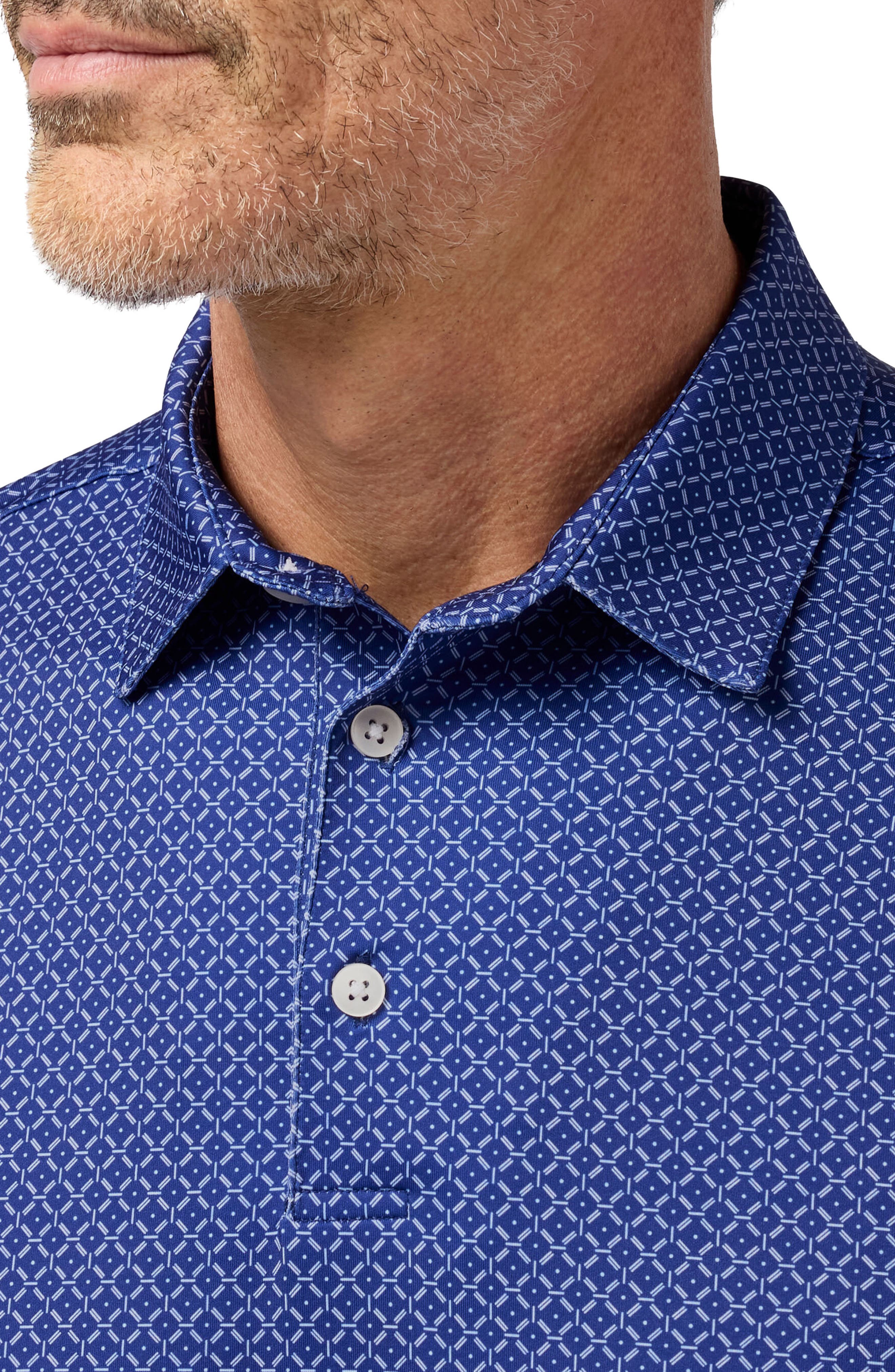 Versa Trim Fit Cobalt Diagonal Dot Polo - image 2