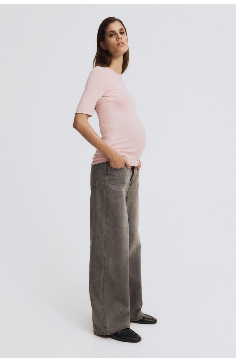 H&M Mama Fitted T-shirt, Alternate, color, Light Pink