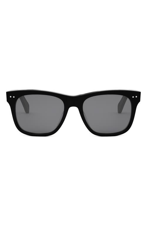 Celine Triomphe 54mm Square Sunglasses In Black