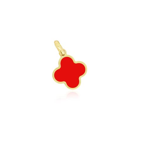 Coral Clover Charm