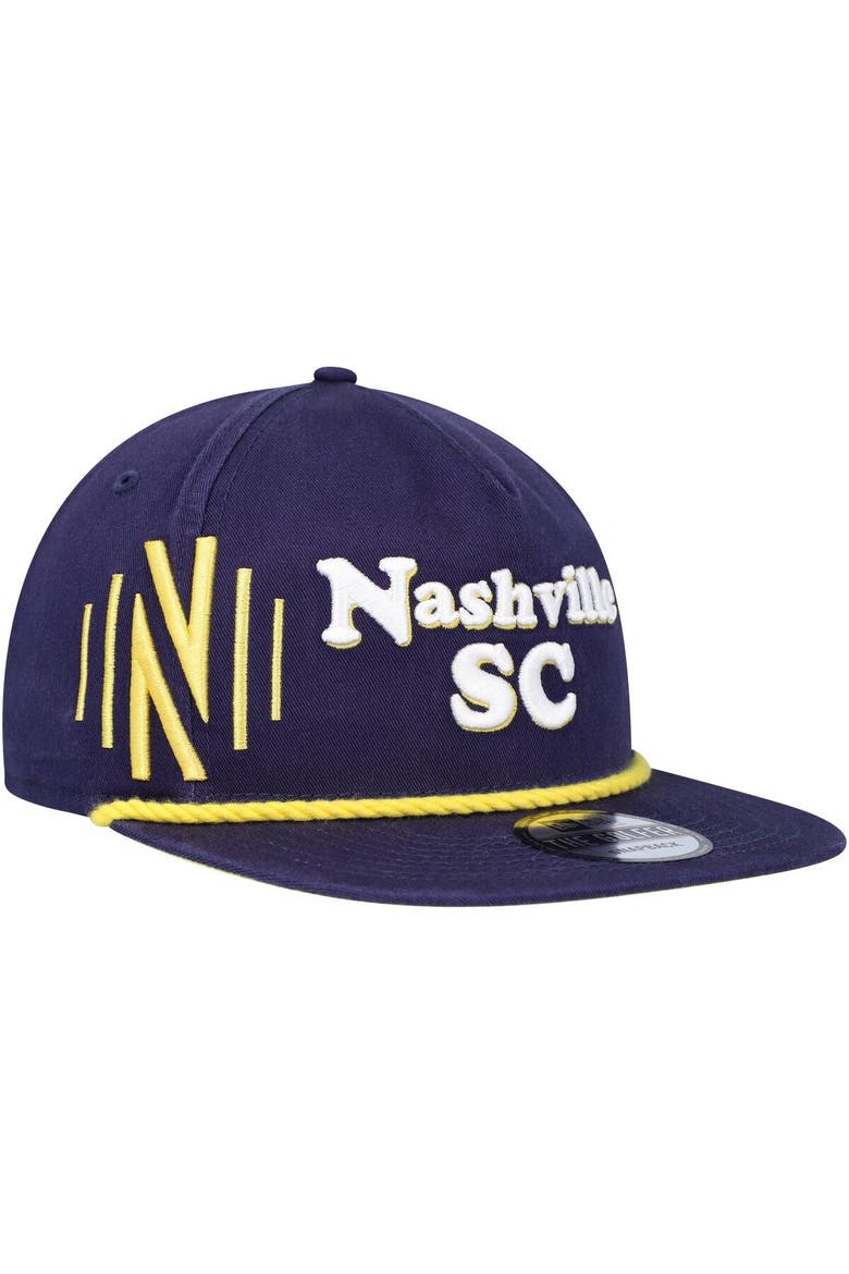 Men's New Era  Navy Nashville SC Heritage The Golfer Snapback Hat, Main, color, Navy