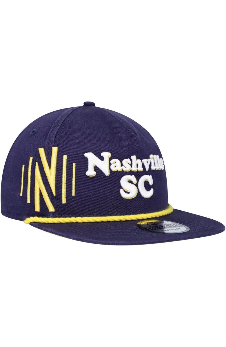 New Era Men's New Era Navy Nashville SC Heritage The Golfer Snapback Hat, Main, color, Navy