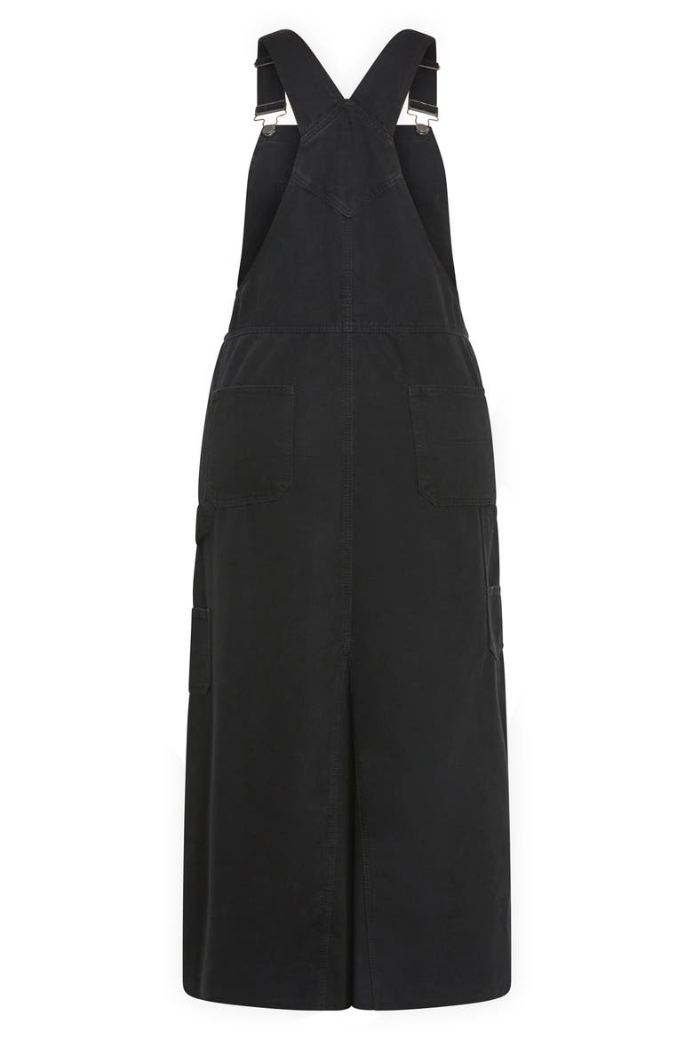pinafore dress maxi COLLUSION twill pinafore maxi dress in yellow check