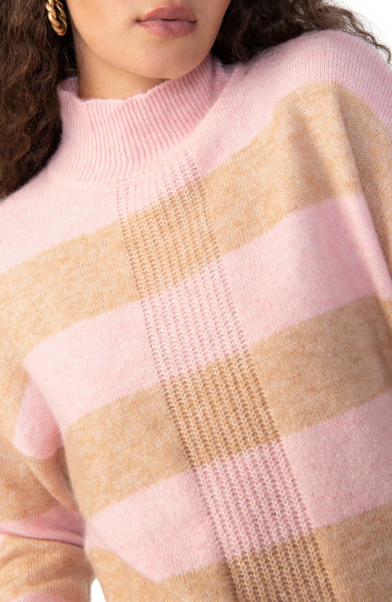Sanctuary Upstate Stripe Mock Neck Sweater, Alternate, color,