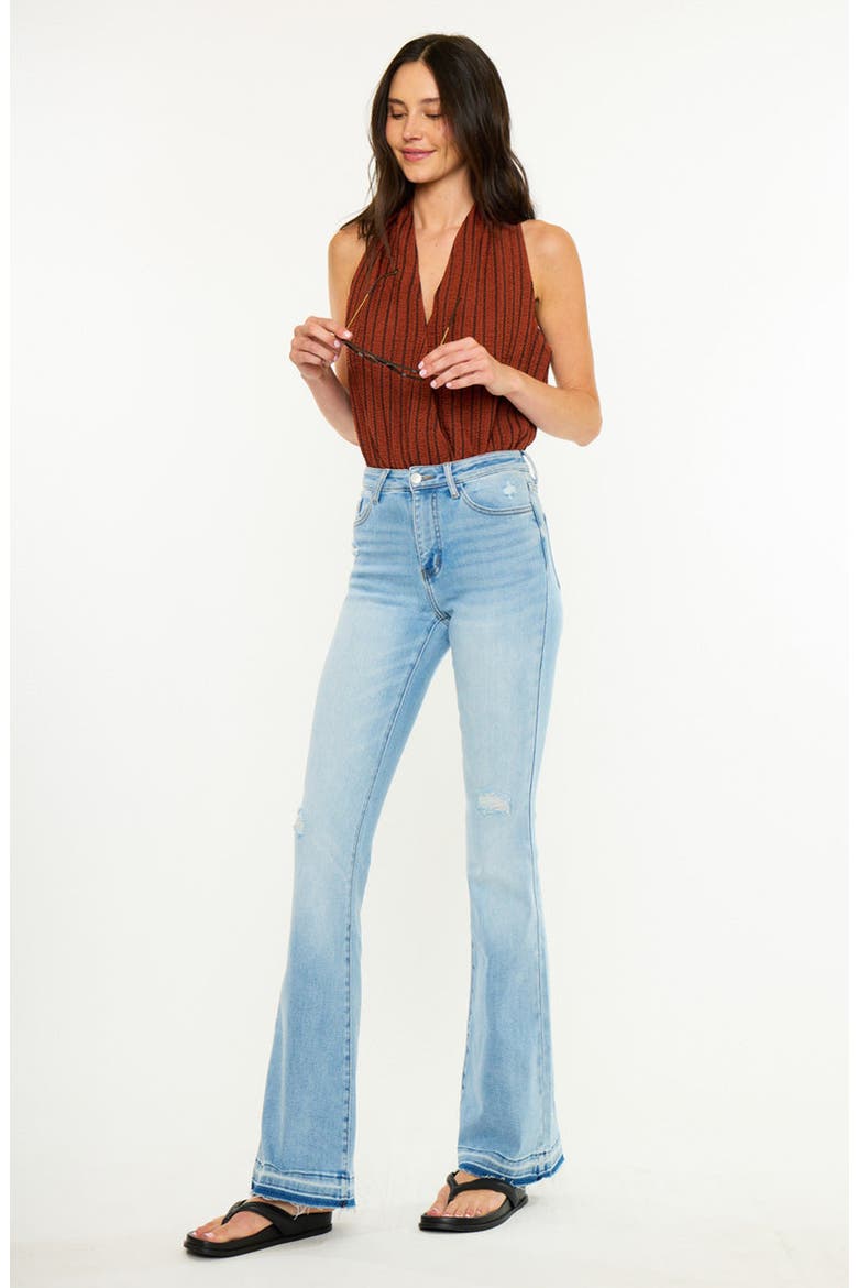 Stephanie Essentials High Rise Flare Jeans, Alternate, color, Medium Light