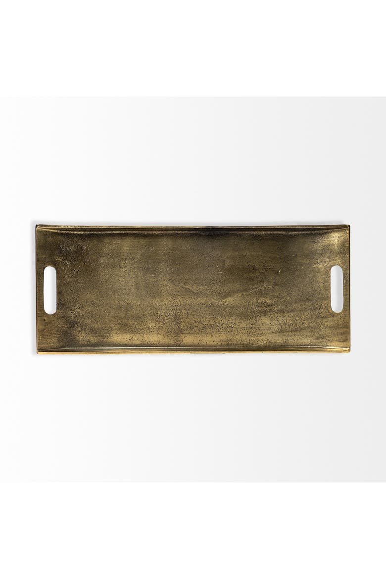 Drey Rectangular Tray, Alternate, color, Gold