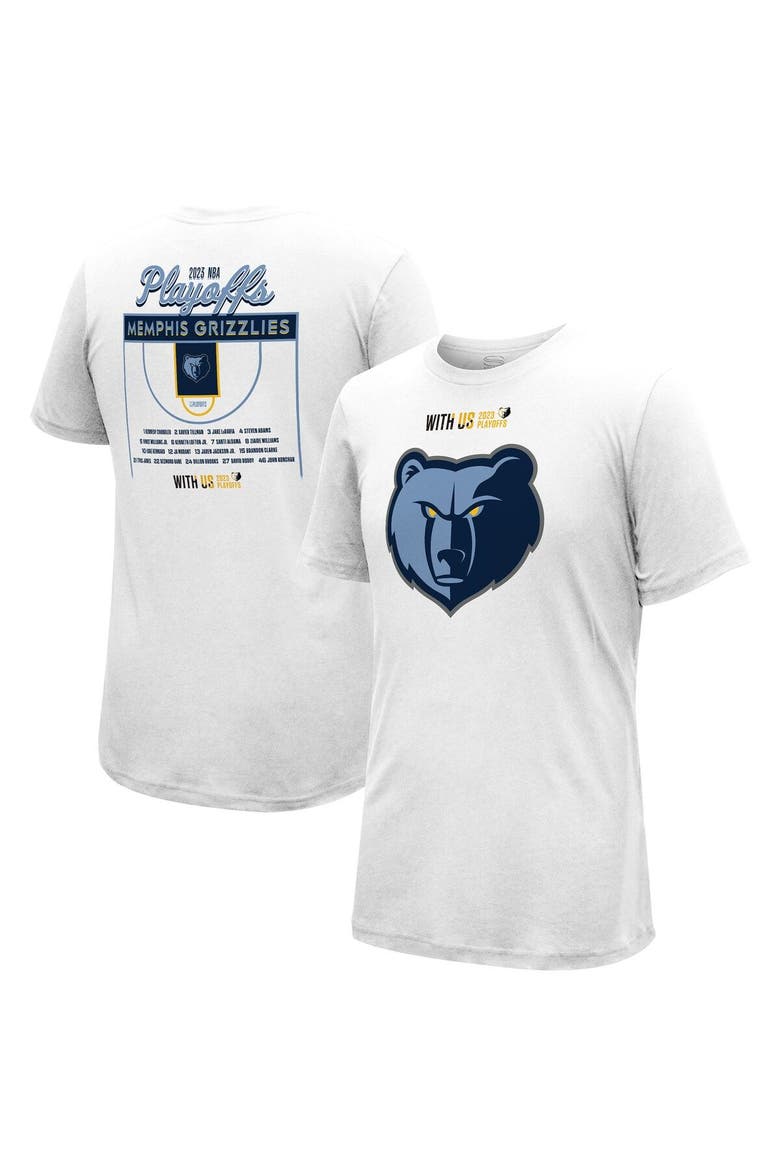 Unisex Stadium Essentials White Memphis Grizzlies 2023 NBA Playoffs Roster T-Shirt, Main, color, White