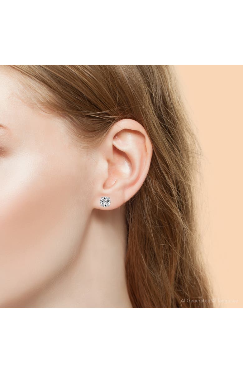 Bliss Diamond 2 1/4 Ct T.W. Round Cut Diamond Studs Lab Grown 14k Gold, Alternate, color, 14K White Gold