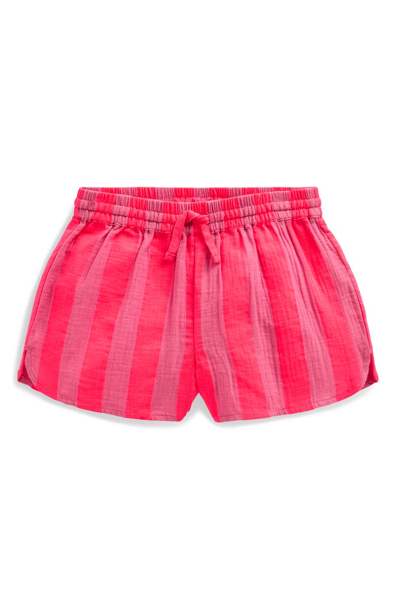 Mini Boden Kids' Stripe Cotton Shorts, Main, color, Formica Pink Stripe