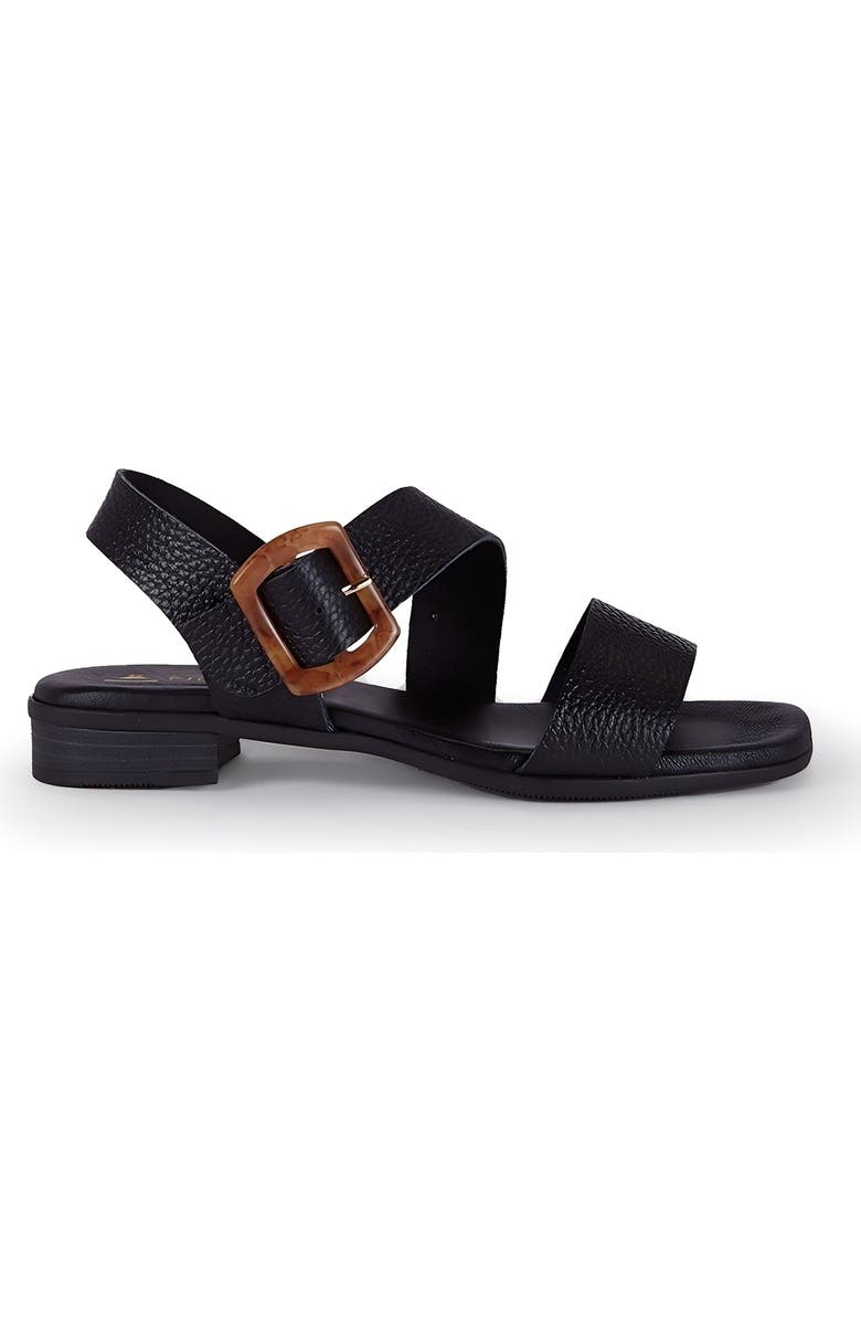 Menina Step Juliette Side Buckle Sandal, Main, color, Black