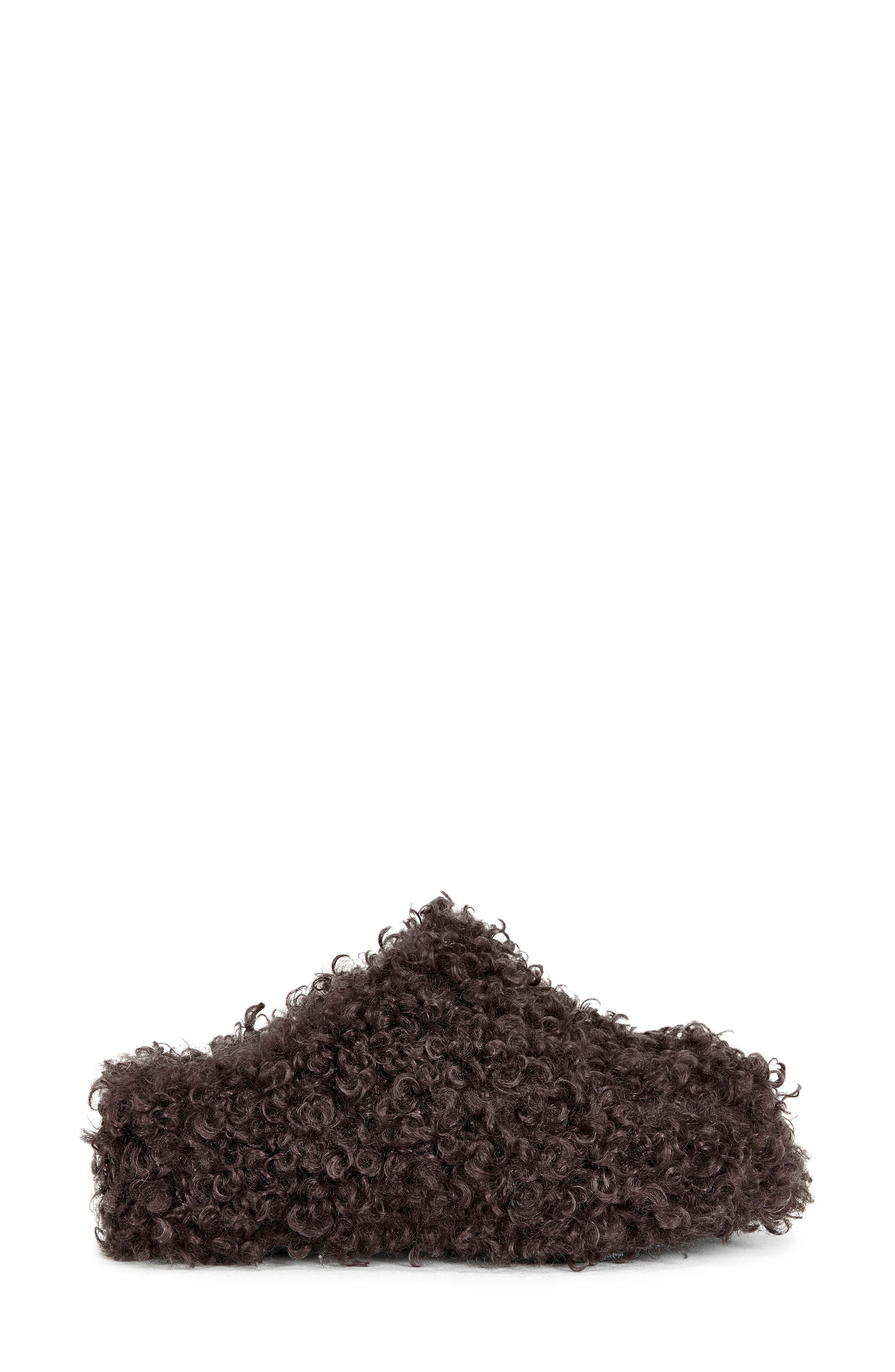 AZALEA WANG Darwin Faux Shearling Clog, Alternate, color, Brown