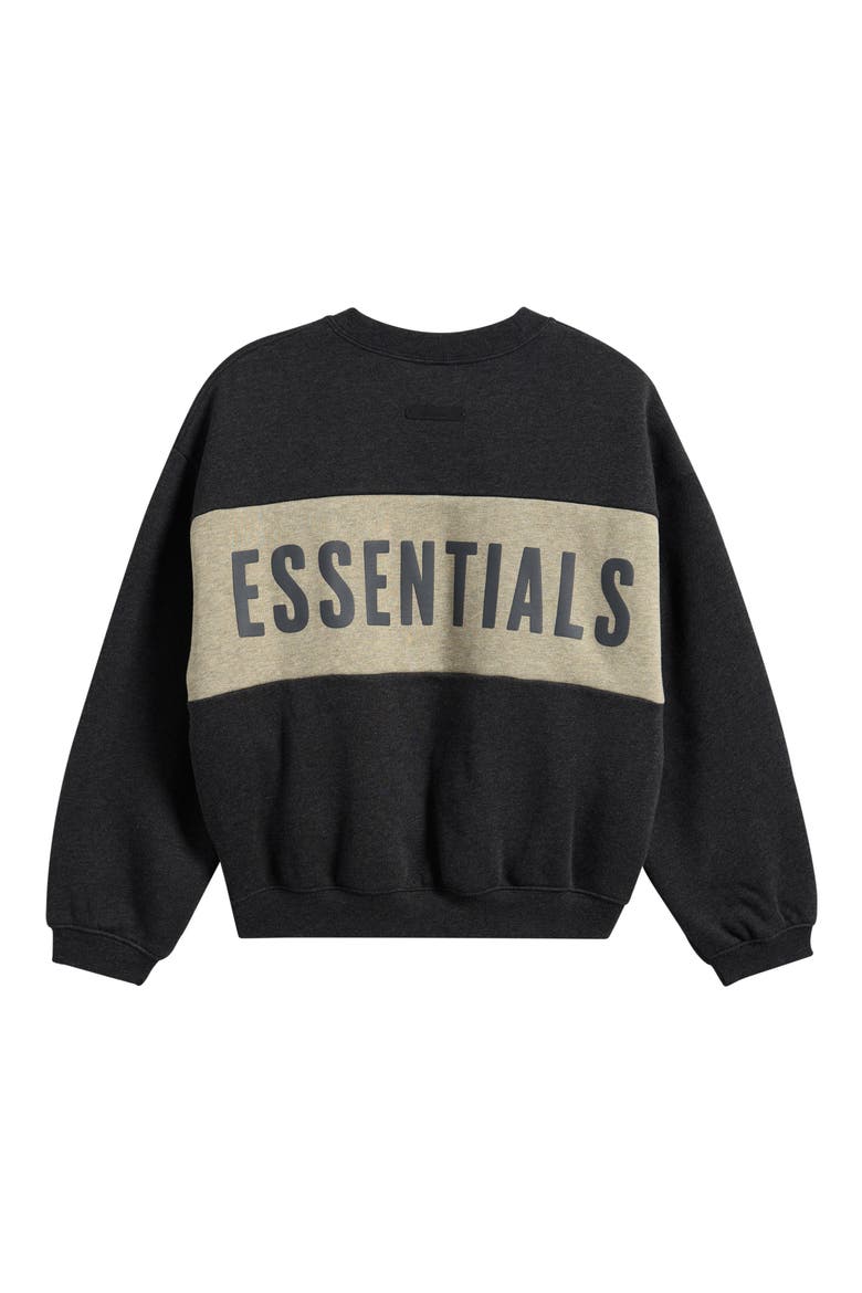 Kids' Logo Panel Sweatshirt, Alternate, color, IRON GREY HEATHER/SEAL HEATHER
