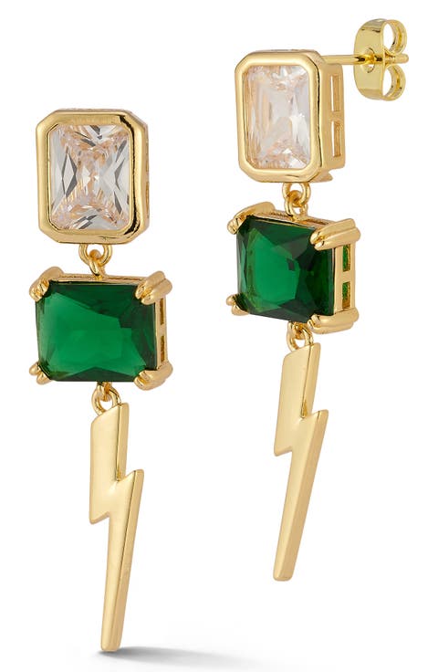 Lightning Bolt Drop Earrings