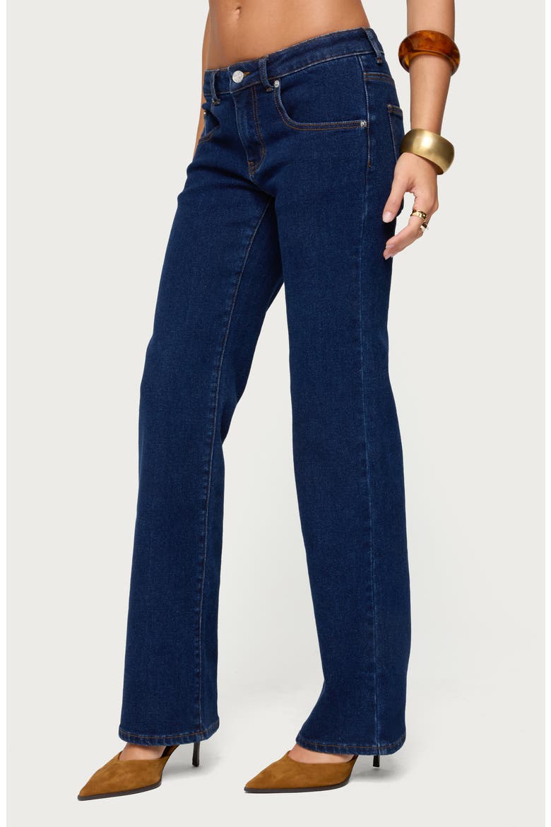 Jemima Low Rise Straight Leg Jeans, Alternate, color, DARK-BLUE-WASHED