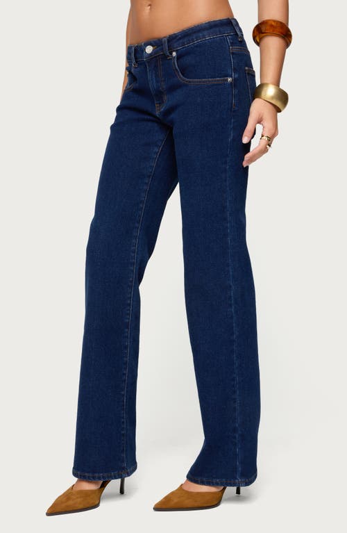 Edikted Jemima Low Rise Straight Leg Jeans In Blue