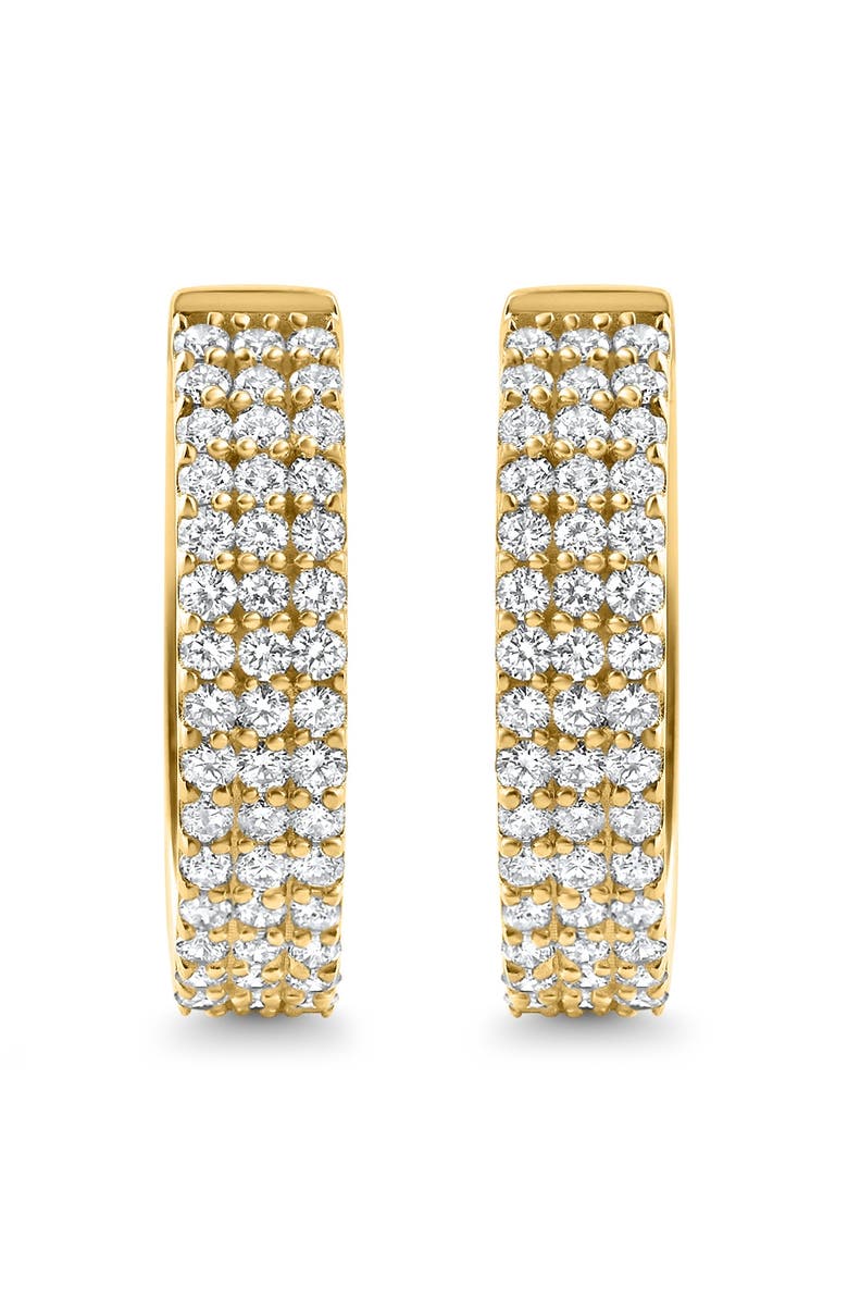 Bliss Diamond 1 Ct Diamond Lab Grown Hoops Women's Earrings 10k Gold, Main, color, 10K Yellow Gold