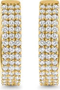 Bliss Diamond 1 Ct Diamond Lab Grown Hoops Women's Earrings 10k Gold