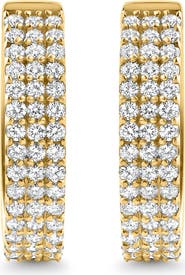 Bliss Diamond 1 Ct Diamond Lab Grown Hoops Women's Earrings 10k Gold