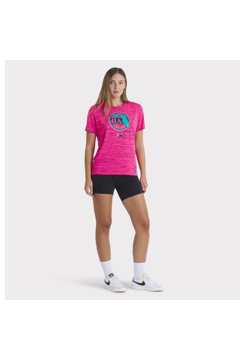 Women's Nike Pink Miami Marlins 2025 City Connect Authentic Collection Velocity Performance T-Shirt, Alternate, color, Pink