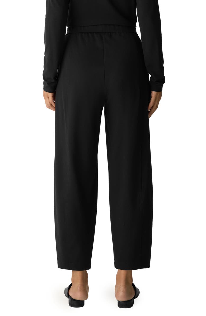 Eileen Fisher Double Knit Lantern Ankle Pants, Alternate, color, Black
