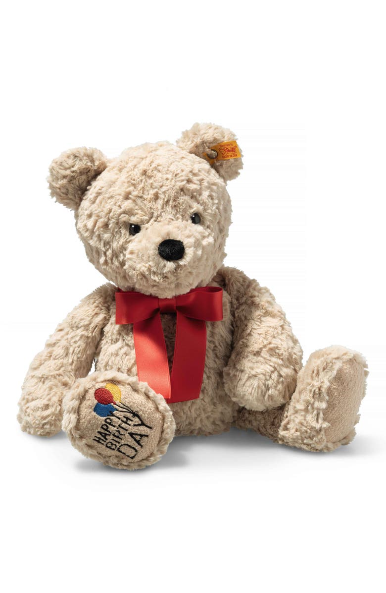 Steiff Jimmy Happy Birthday Teddy Bear, Alternate, color, Beige