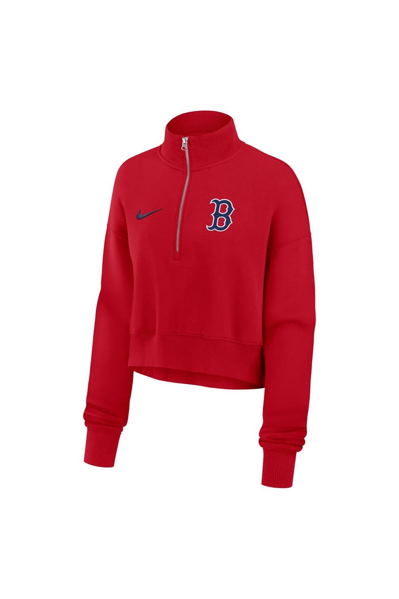 Women's Nike Red Boston Red Sox Primetime Phoenix Fleece Half-Zip Sweatshirt, Alternate, color, Red