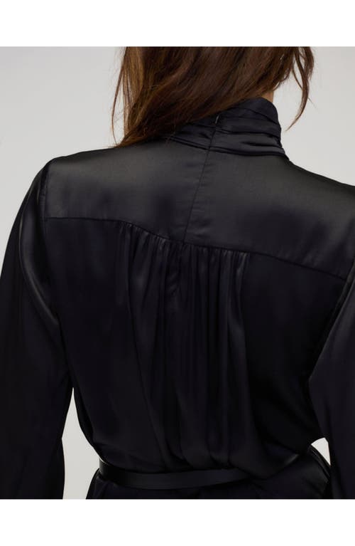 Cynthia Rowley Monroe Silk Charmeuse Dress In Black
