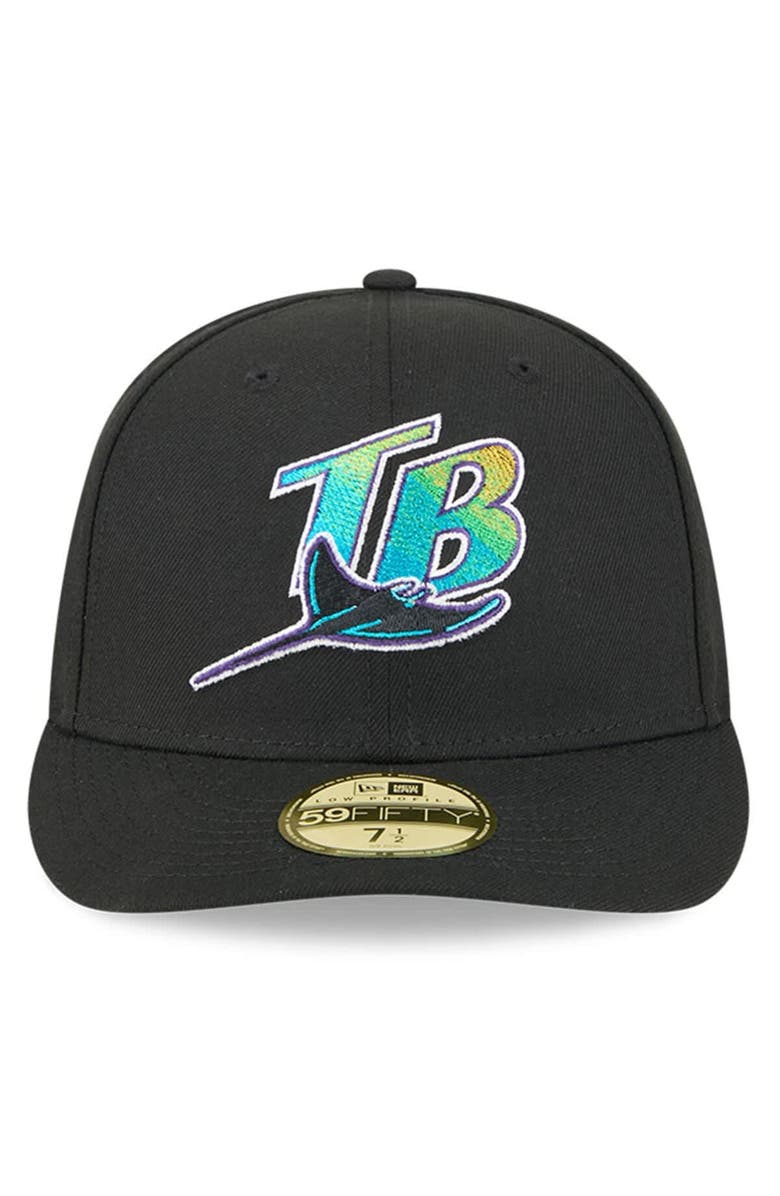 New Era Men's New Era Black Tampa Bay Rays Baseball Hall of Fame 59FIFTY Low Profile Fitted Hat, Alternate, color, 