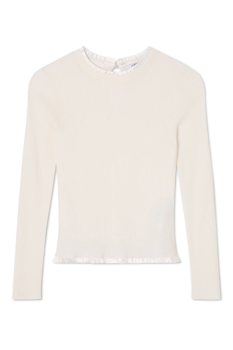 Emilia Rib Knit Top, Alternate, color, ECRU