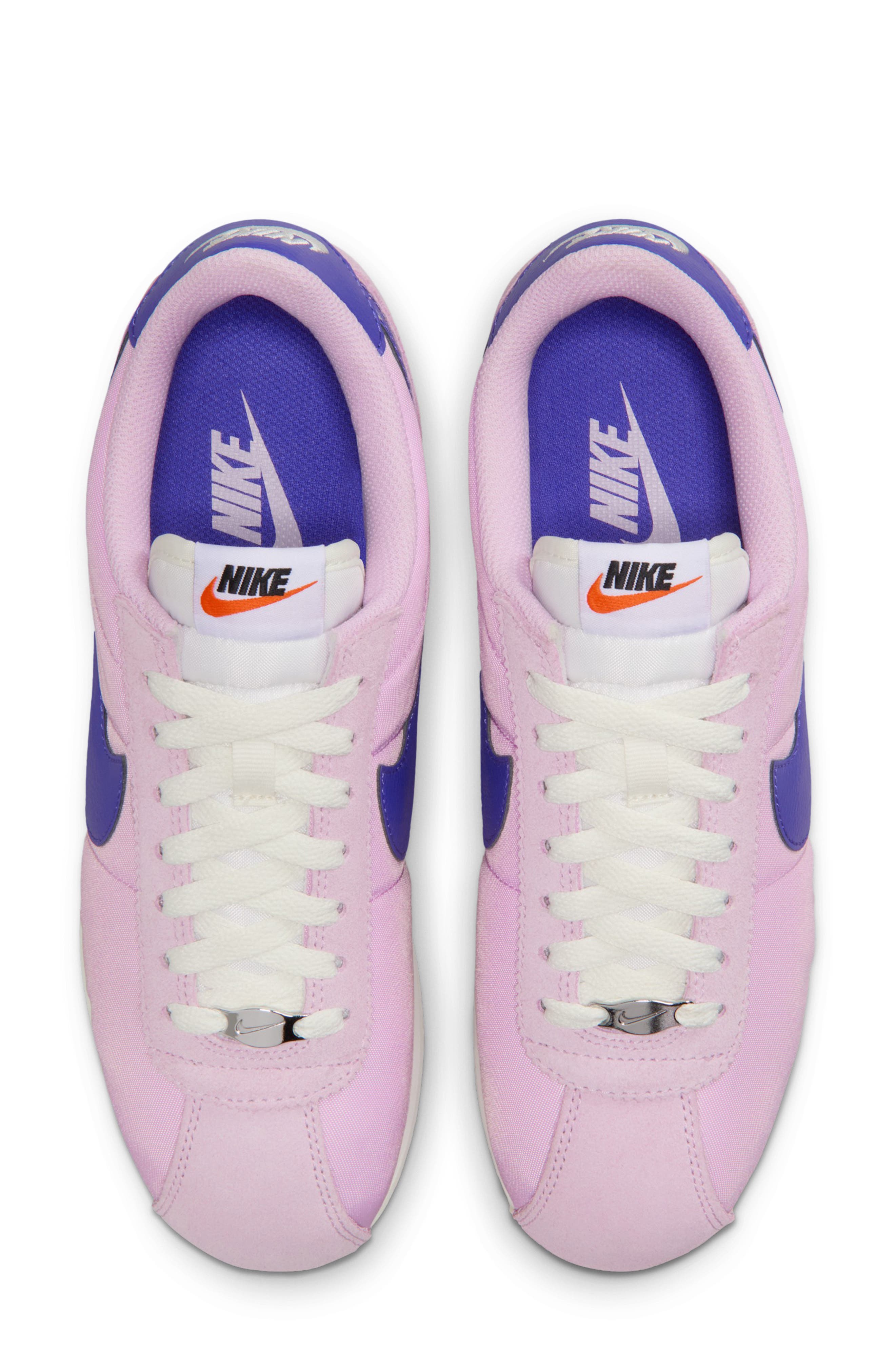 Cortez TXT Sneaker, Alternate, color, LIGHT PINK/ SAIL/ BLUE