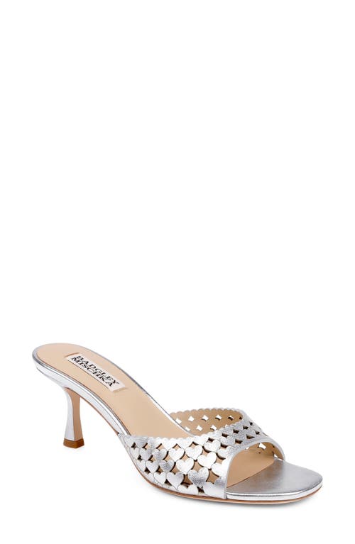 Badgley Mischka Collection Windy Slide Sandal In Silver
