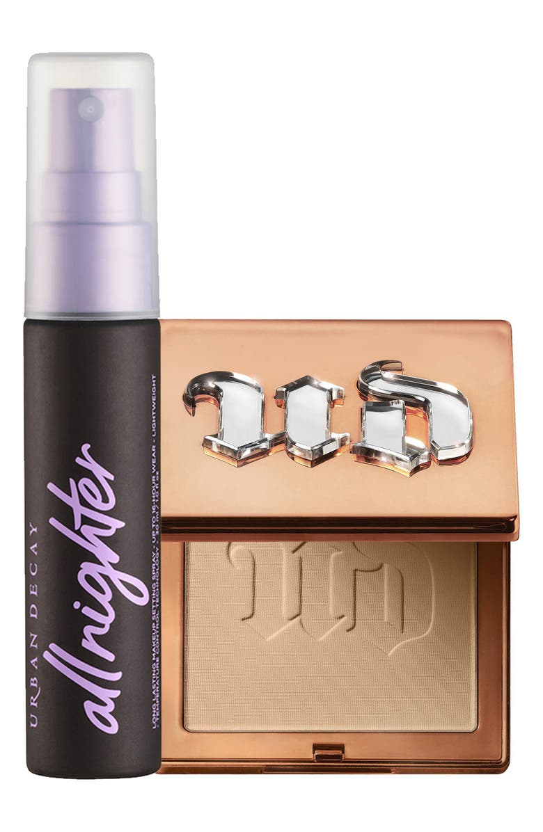 Urban Decay Stay Naked Powder & All Nighter Setting Spray Travel Duo, Main, color,