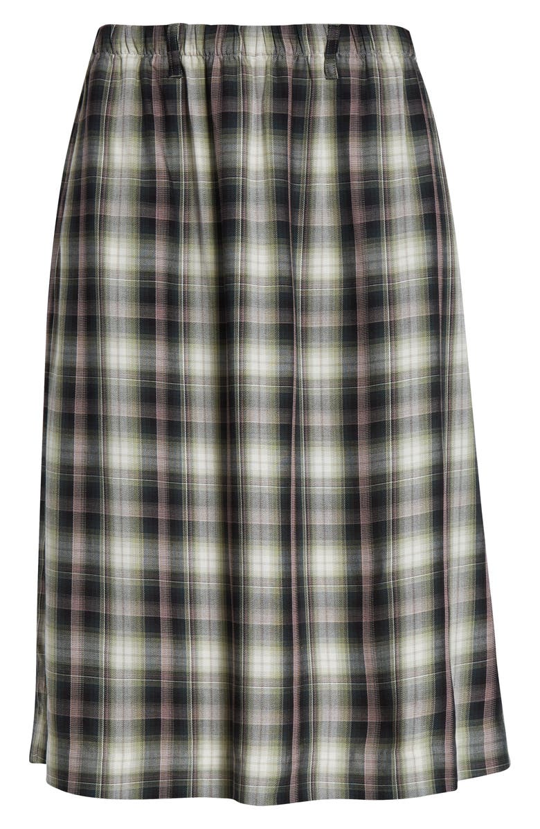 Acne Studios Izetta Check Midi Skirt, Main, color, Black/ Green