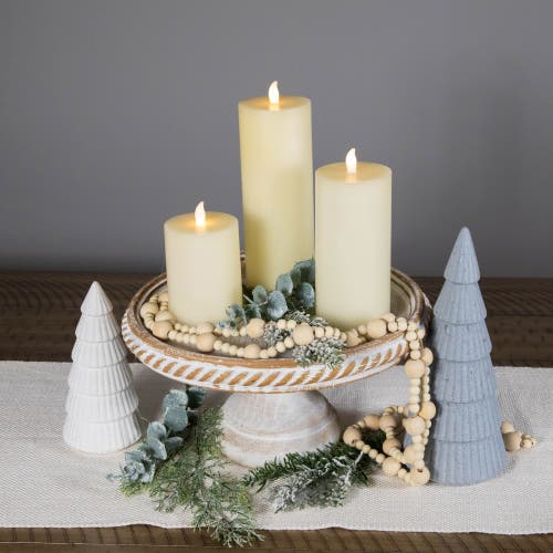 Northlight Led Flickering Flameless Pillar Candles In White