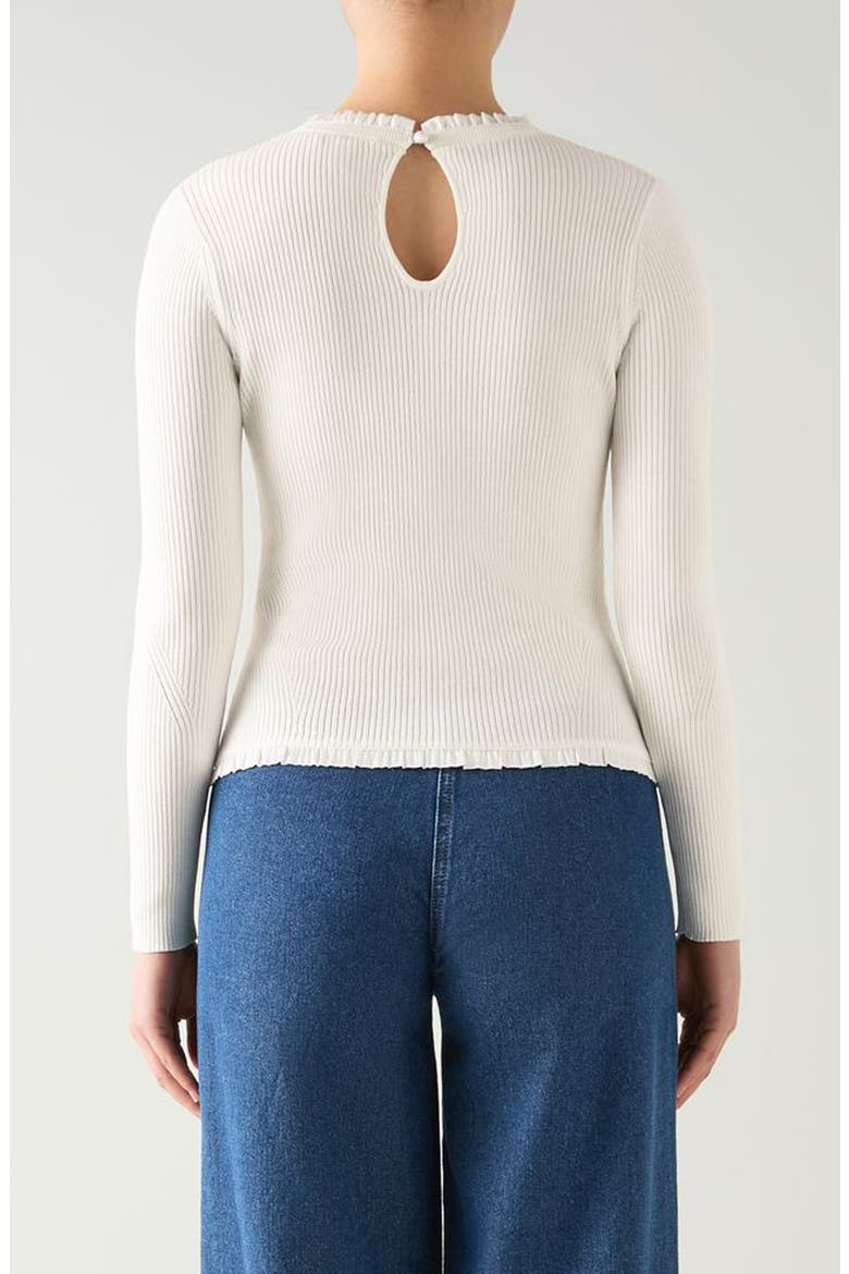 Emilia Rib Knit Top, Alternate, color, ECRU