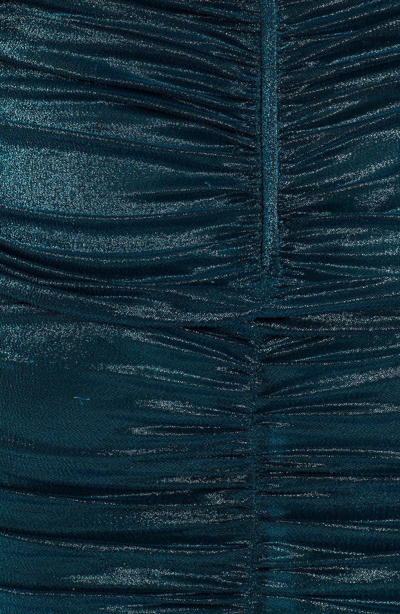 Dolce&Gabbana Ruched Strapless Lamé Body-Con Midi Dress, Alternate, color, 