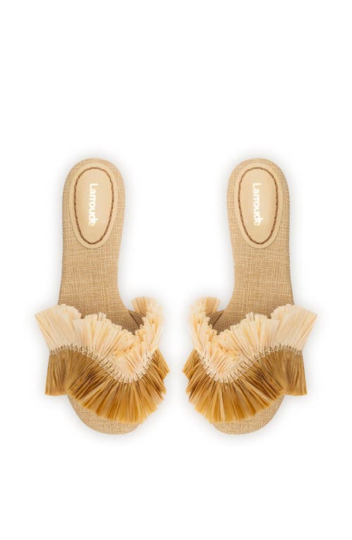 Larroude Larroudé Ivy Fringe Flat In Brown Fringe