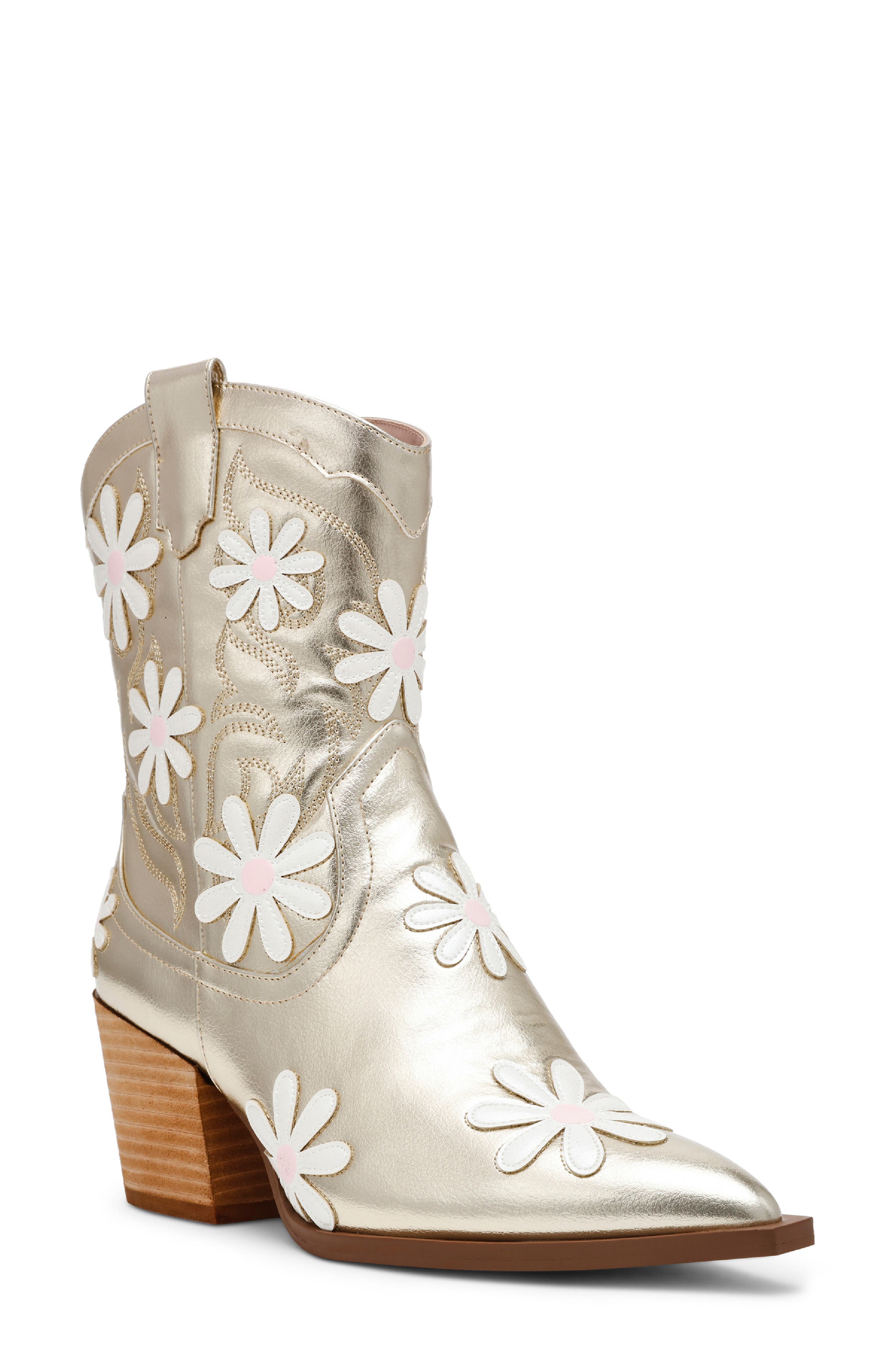 Betsey Johnson Teddy Pointed Toe Western Boot
