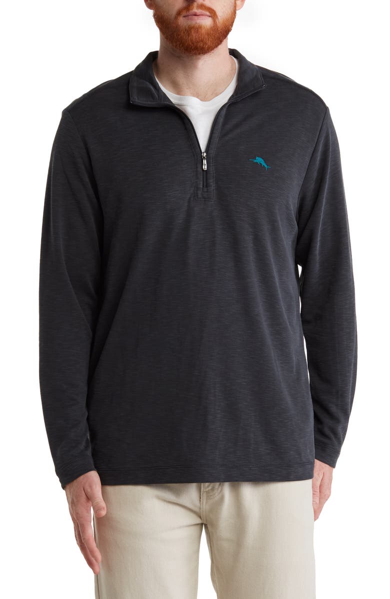 Tommy Bahama Via Del Mar Half Zip Long Sleeve Shirt, Main, color, 